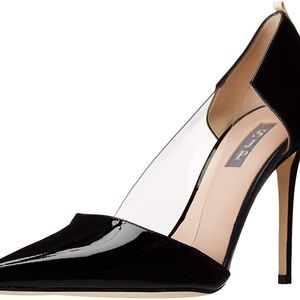 SJP by Sarah Jessica Parker Women's Femme Clear Pointed Toe Dress Pump